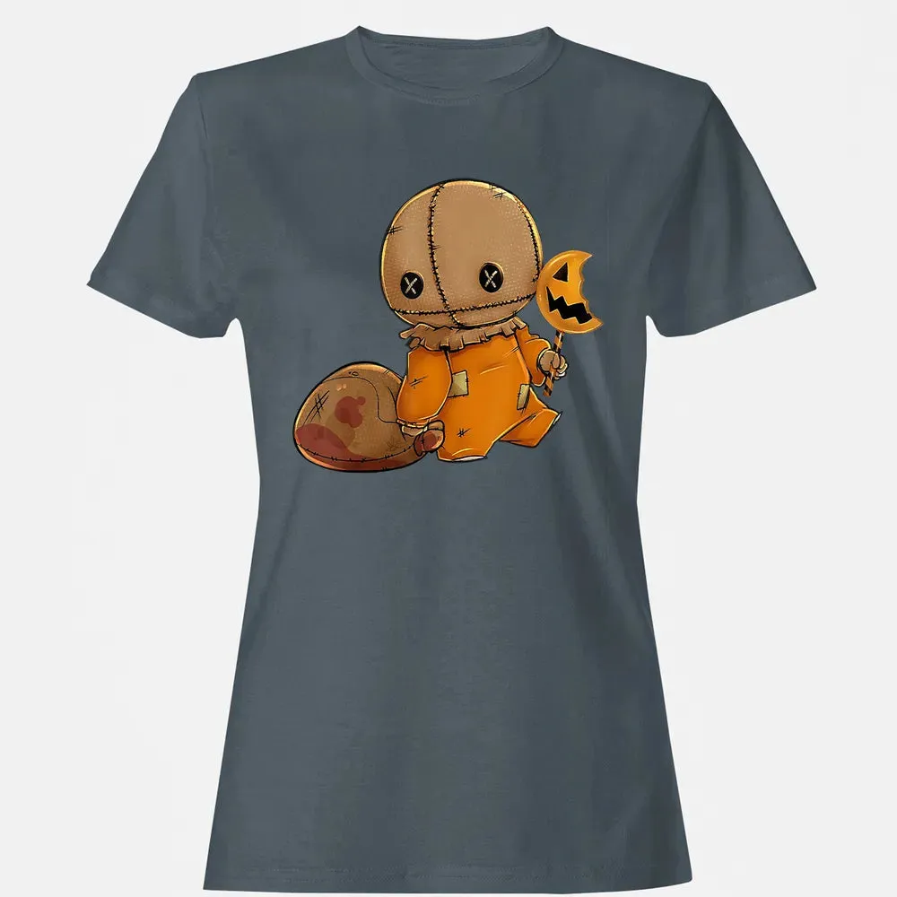 Trick r Treat Funny Cute Sam Halloween 2019 Costume Women's T-shirt - 3
