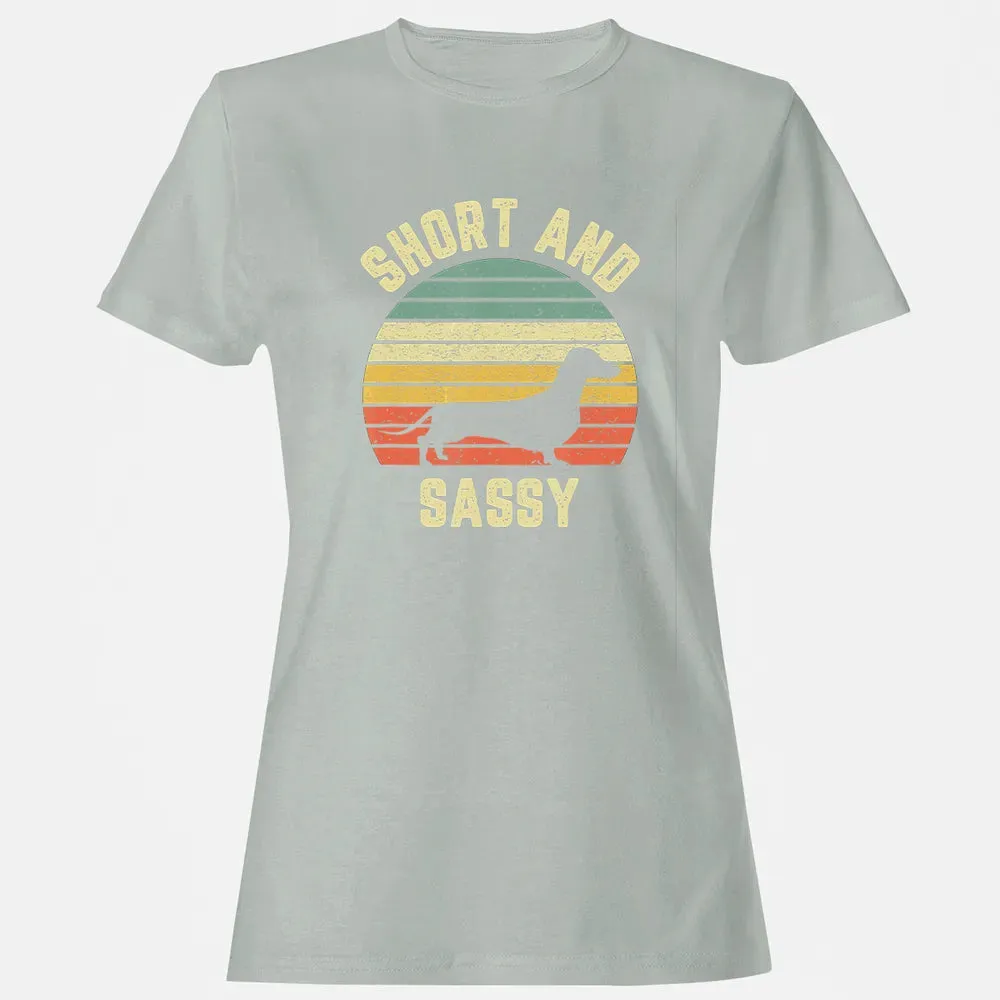 Vintage Dachshund  Funny Weiner Dog Short Sassy T Women's T-shirt - 2