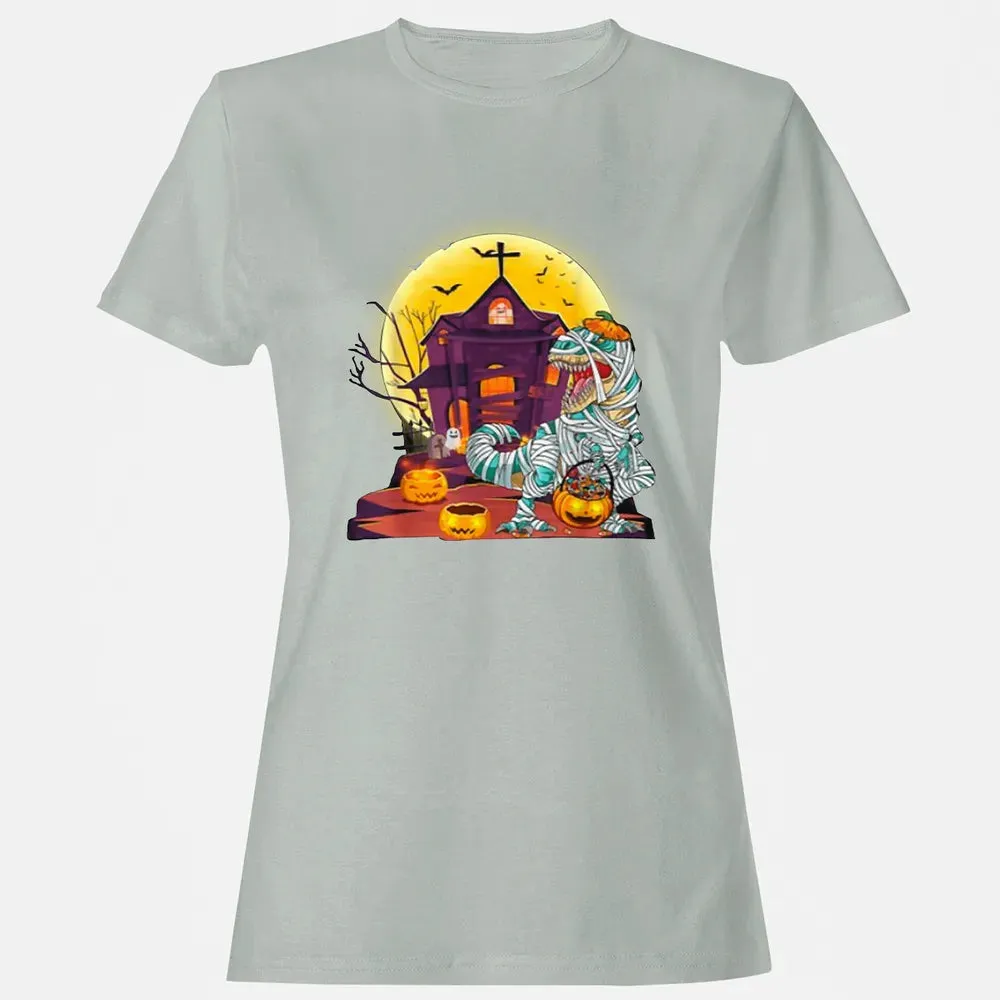 Dinosaur Mummy Halloween Women's T-shirt - 2