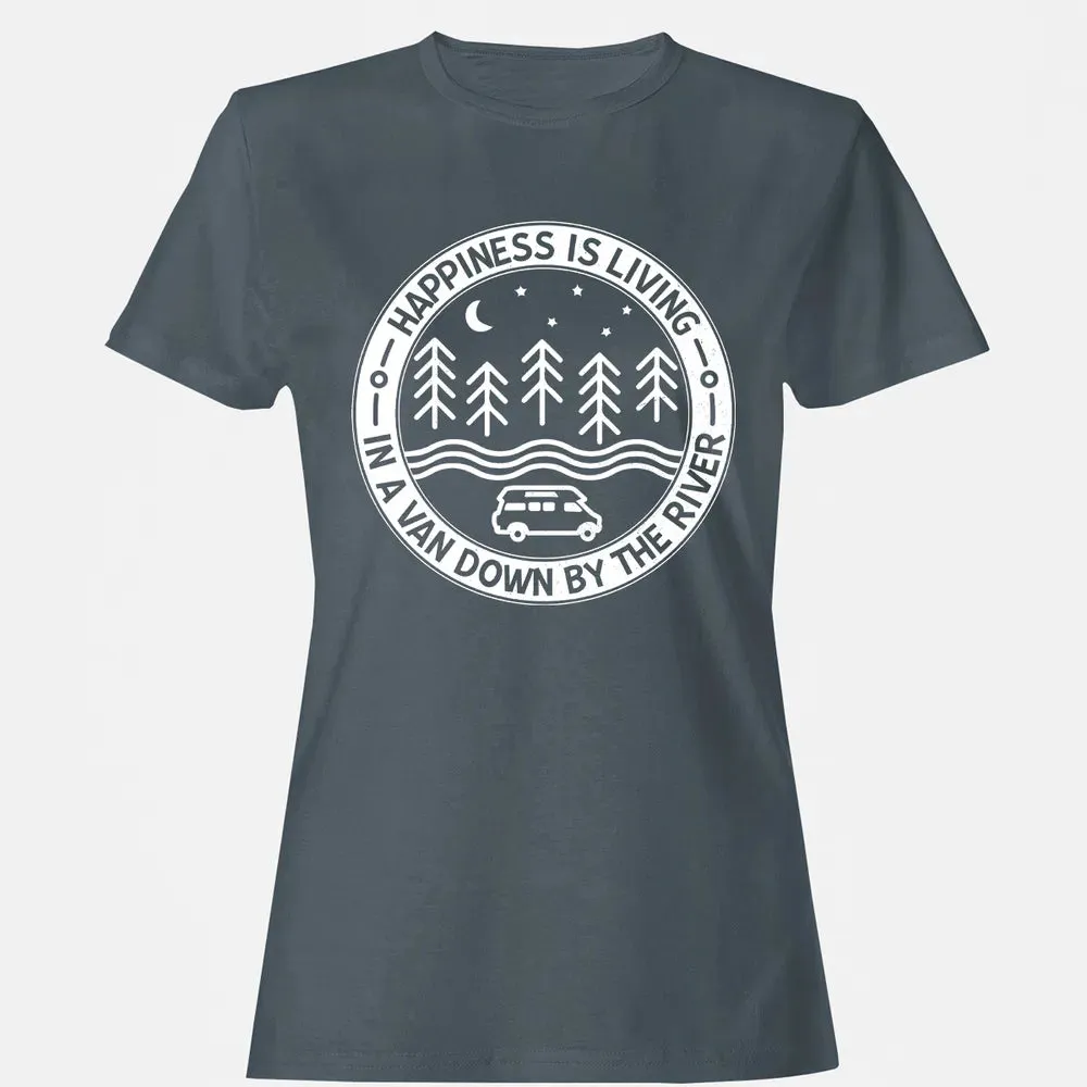 Happiness Is Living In A Van Down By The River Women's T-shirt - 3