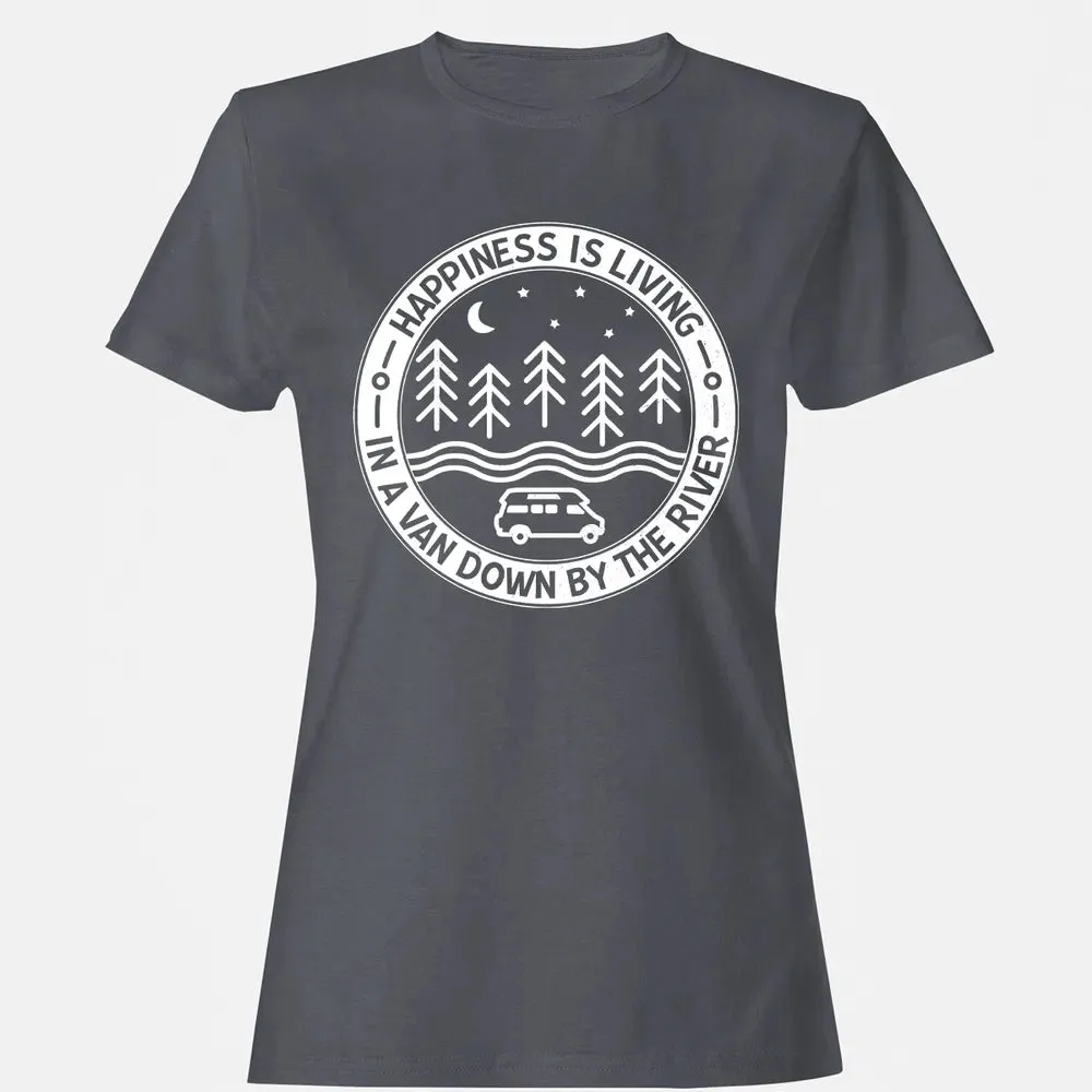 Happiness Is Living In A Van Down By The River Women's T-shirt - 5