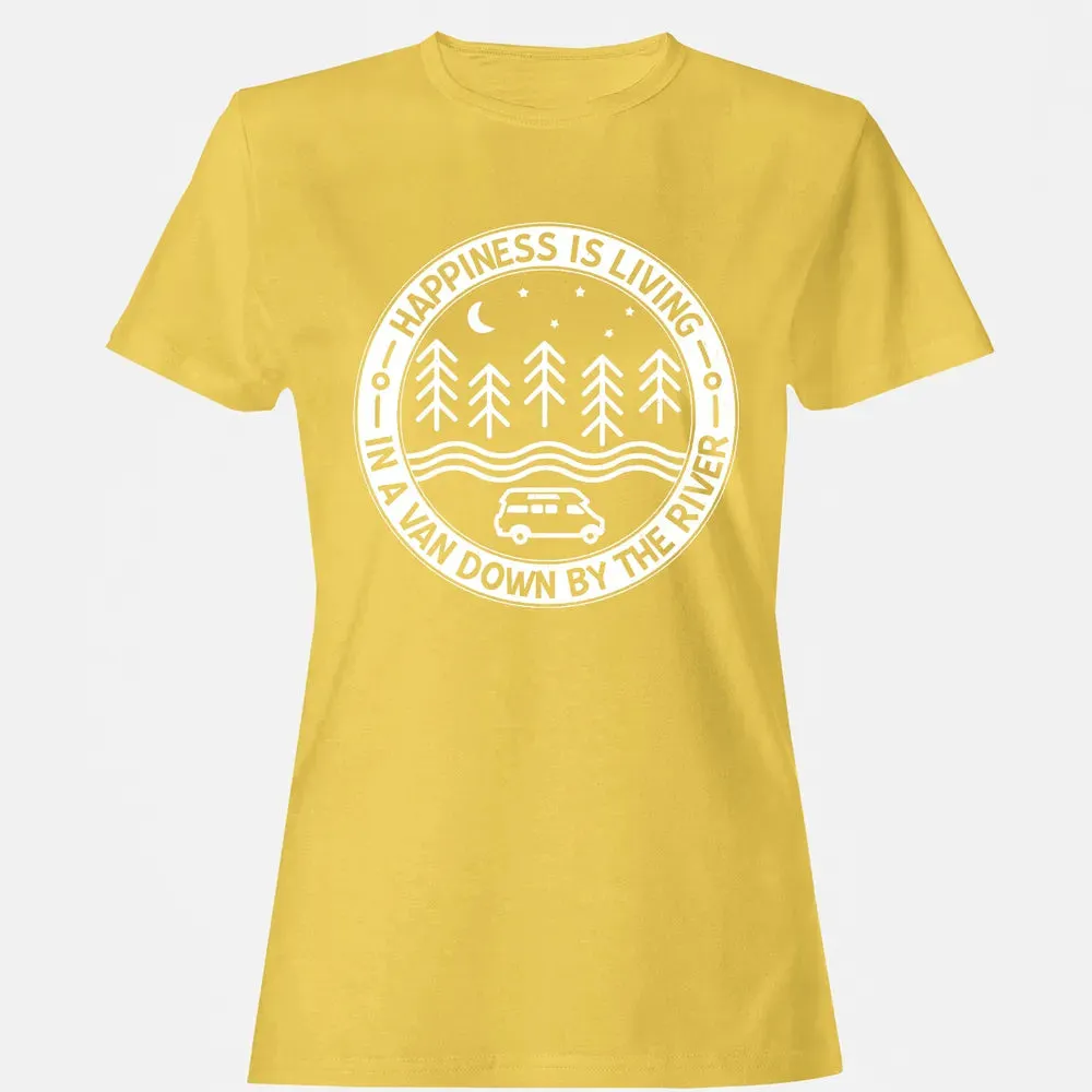 Happiness Is Living In A Van Down By The River Women's T-shirt - 4