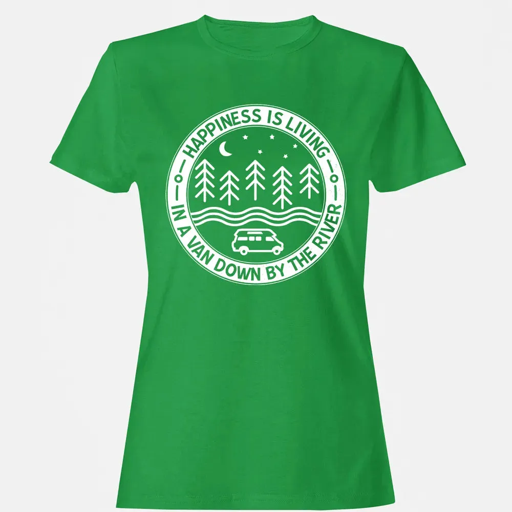 Happiness Is Living In A Van Down By The River Women's T-shirt - 7