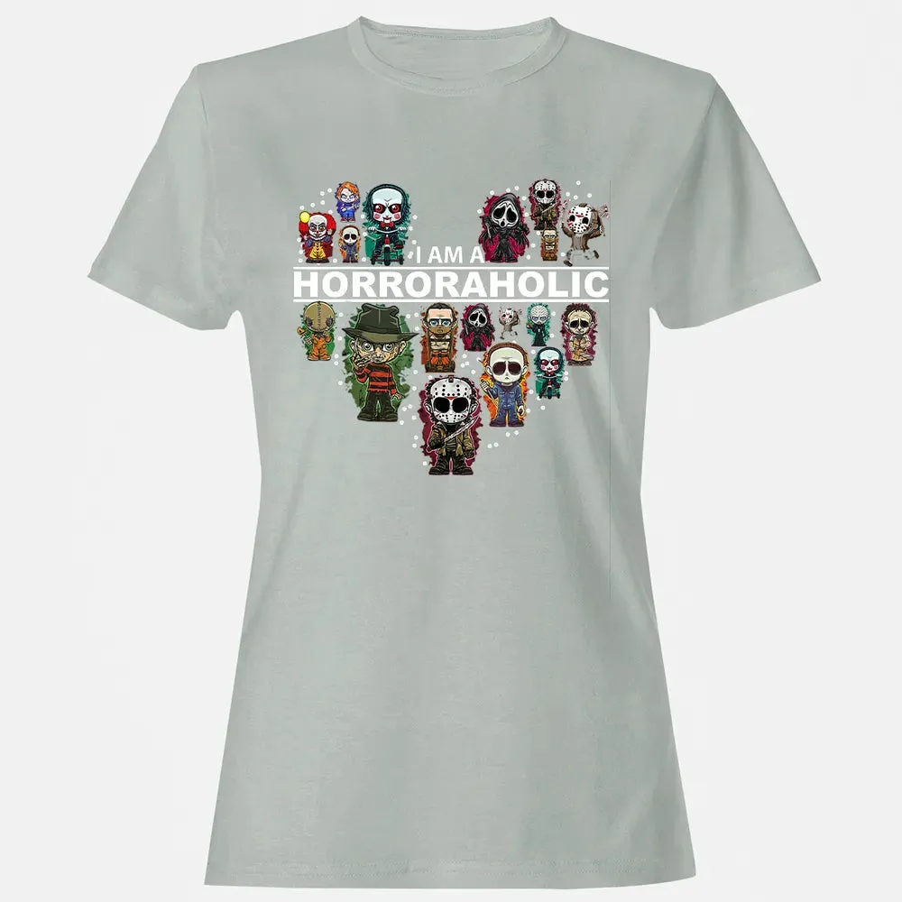 I Am A Horroraholic Halloween Day Horror Aholic Women's T-shirt - 2