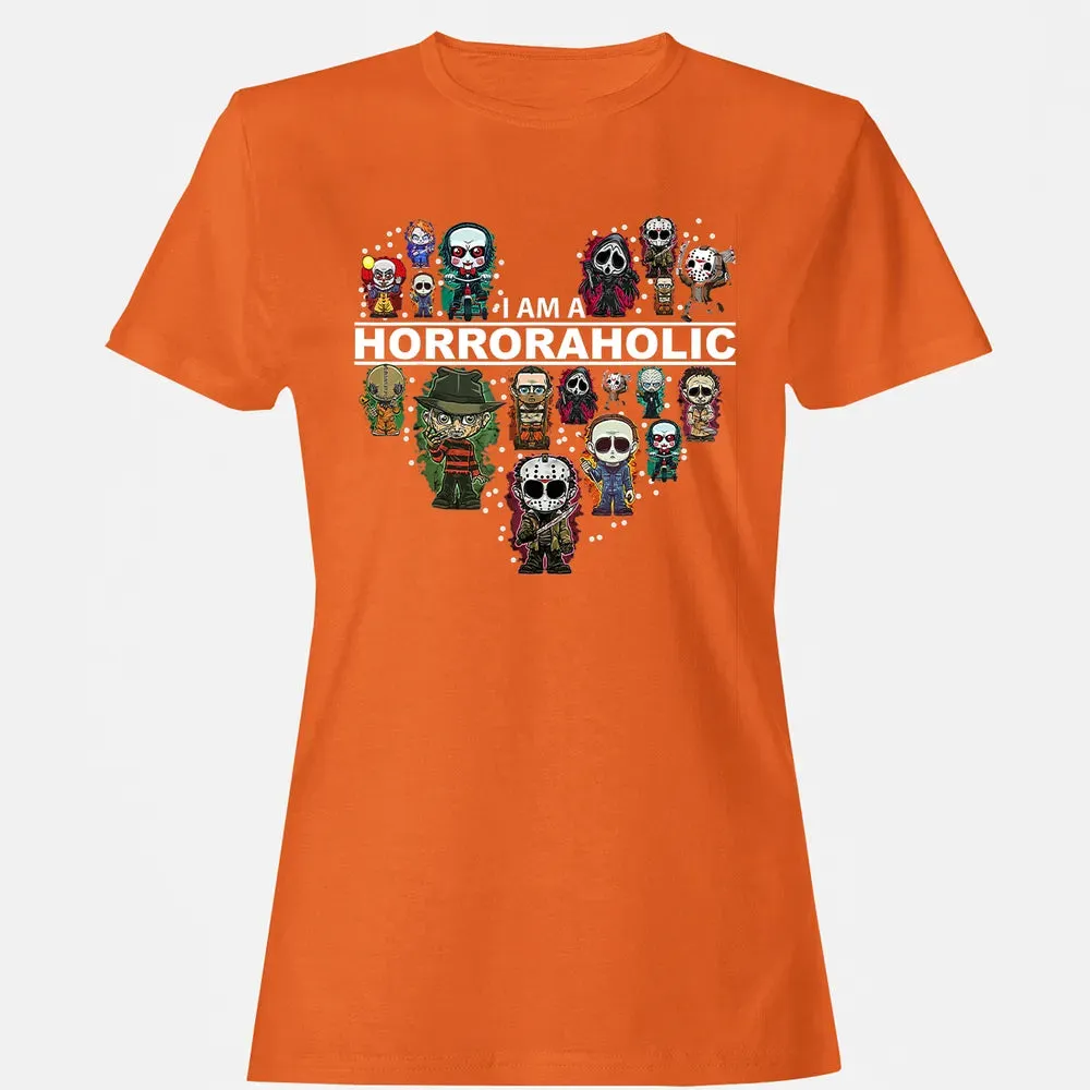 I Am A Horroraholic Halloween Day Horror Aholic Women's T-shirt - 11
