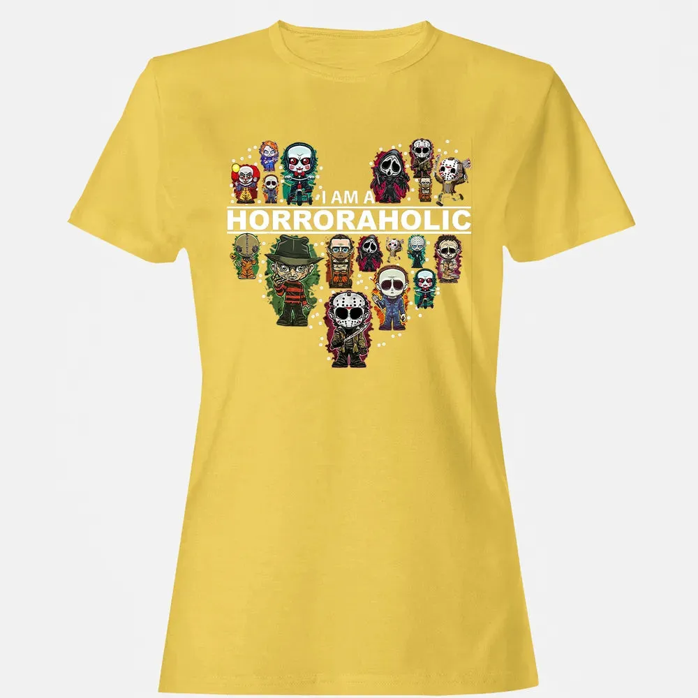 I Am A Horroraholic Halloween Day Horror Aholic Women's T-shirt - 4