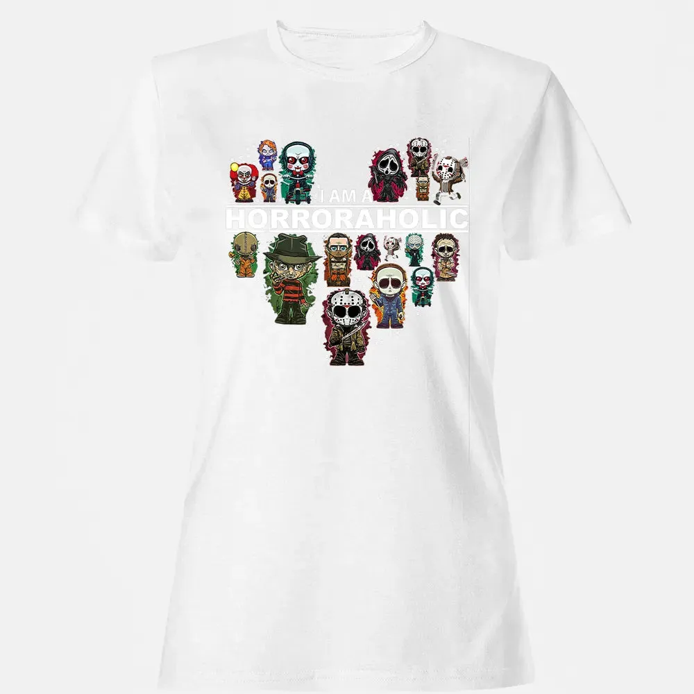 I Am A Horroraholic Halloween Day Horror Aholic Women's T-shirt - 16
