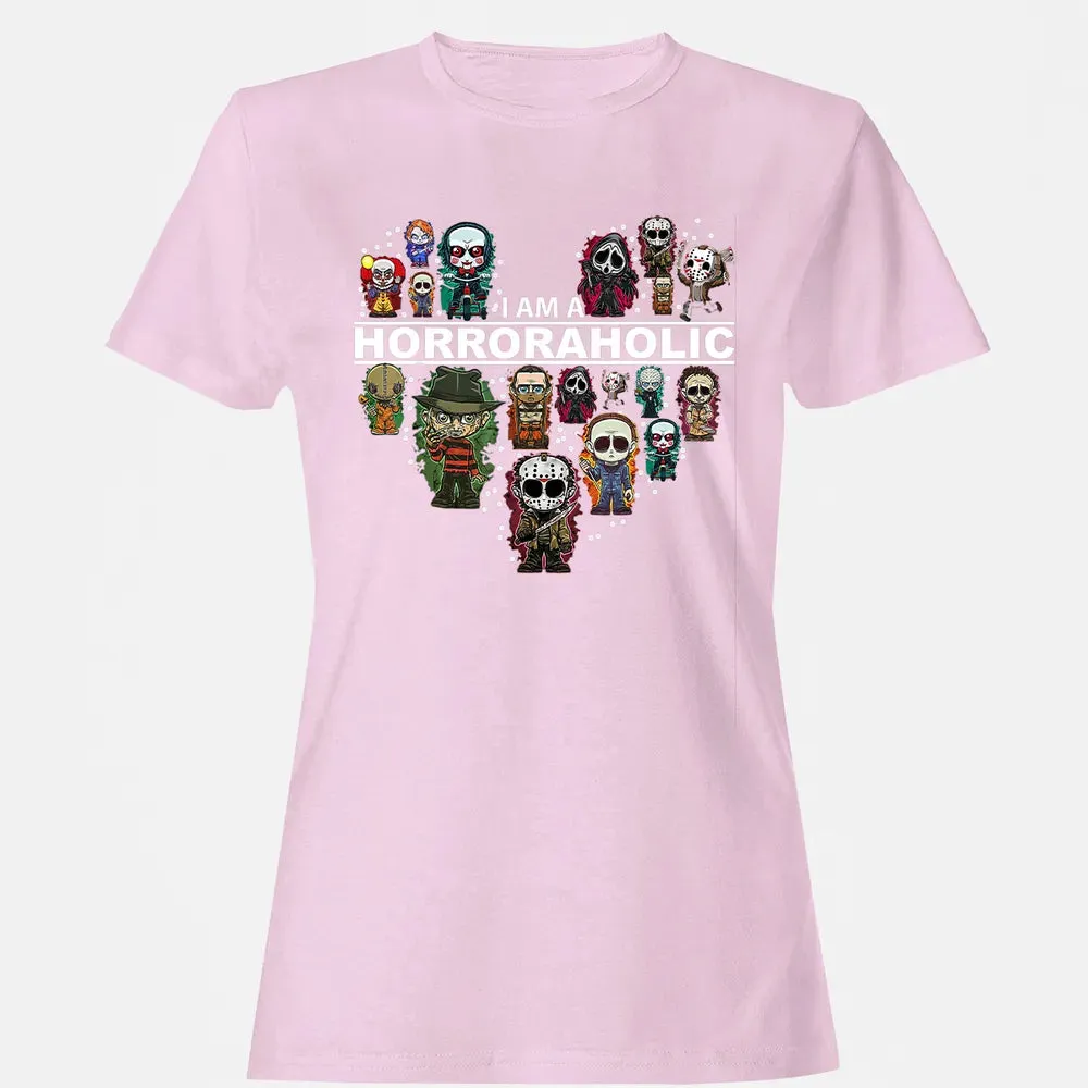 I Am A Horroraholic Halloween Day Horror Aholic Women's T-shirt - 9
