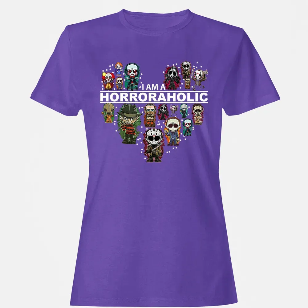I Am A Horroraholic Halloween Day Horror Aholic Women's T-shirt - 12