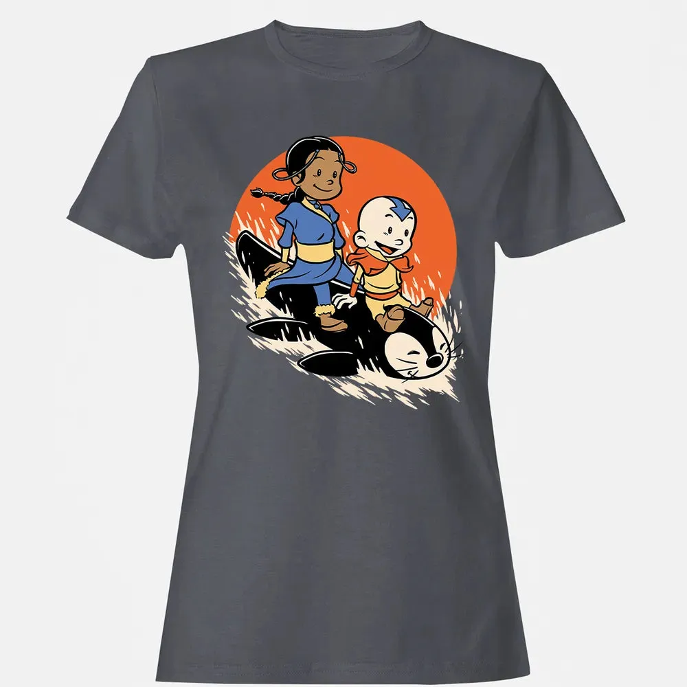 Penguin Sledding Fun Women's T-shirt - 5