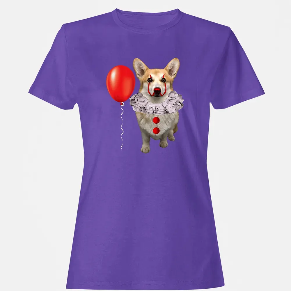 Corgi Scary Clown Funny Corgi Halloween Women's T-shirt - 12