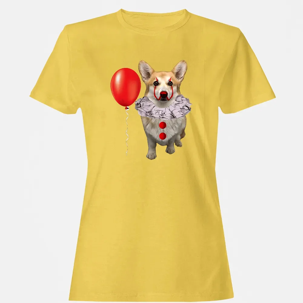 Corgi Scary Clown Funny Corgi Halloween Women's T-shirt - 4