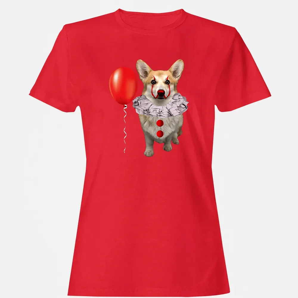 Corgi Scary Clown Funny Corgi Halloween Women's T-shirt - 13