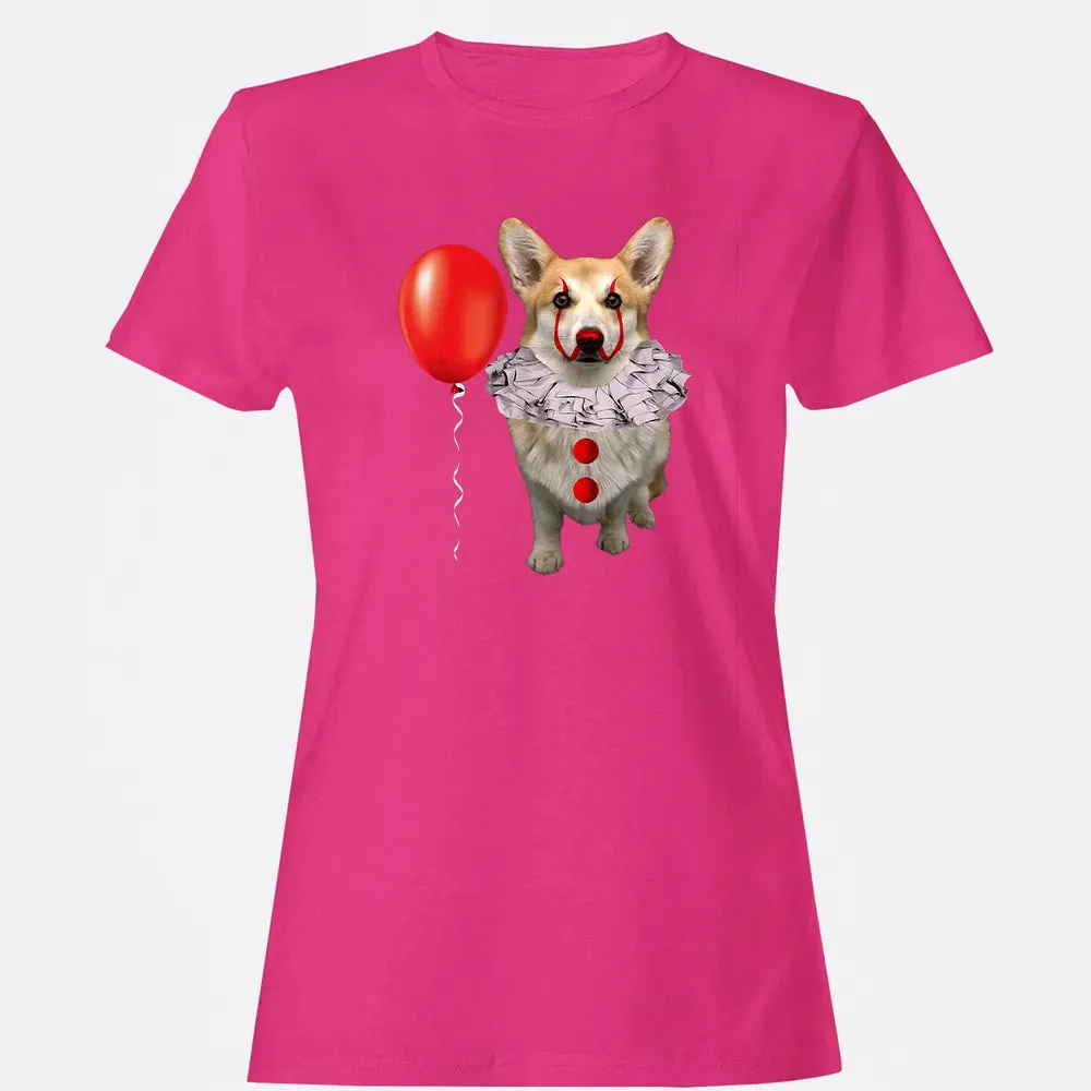 Corgi Scary Clown Funny Corgi Halloween Women's T-shirt - 6