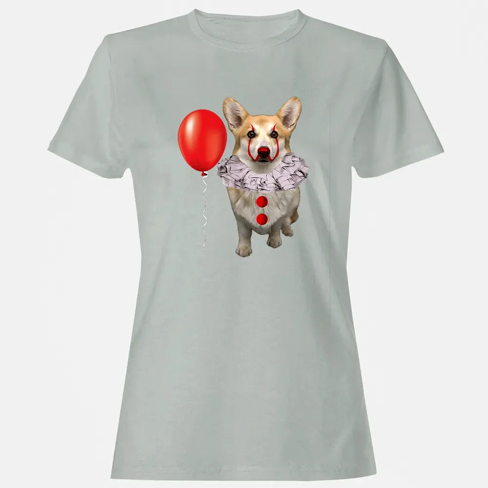 Corgi Scary Clown Funny Corgi Halloween Women's T-shirt - 2