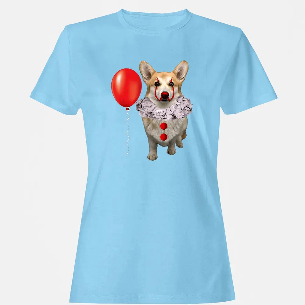 Corgi Scary Clown Funny Corgi Halloween Women's T-shirt - 8