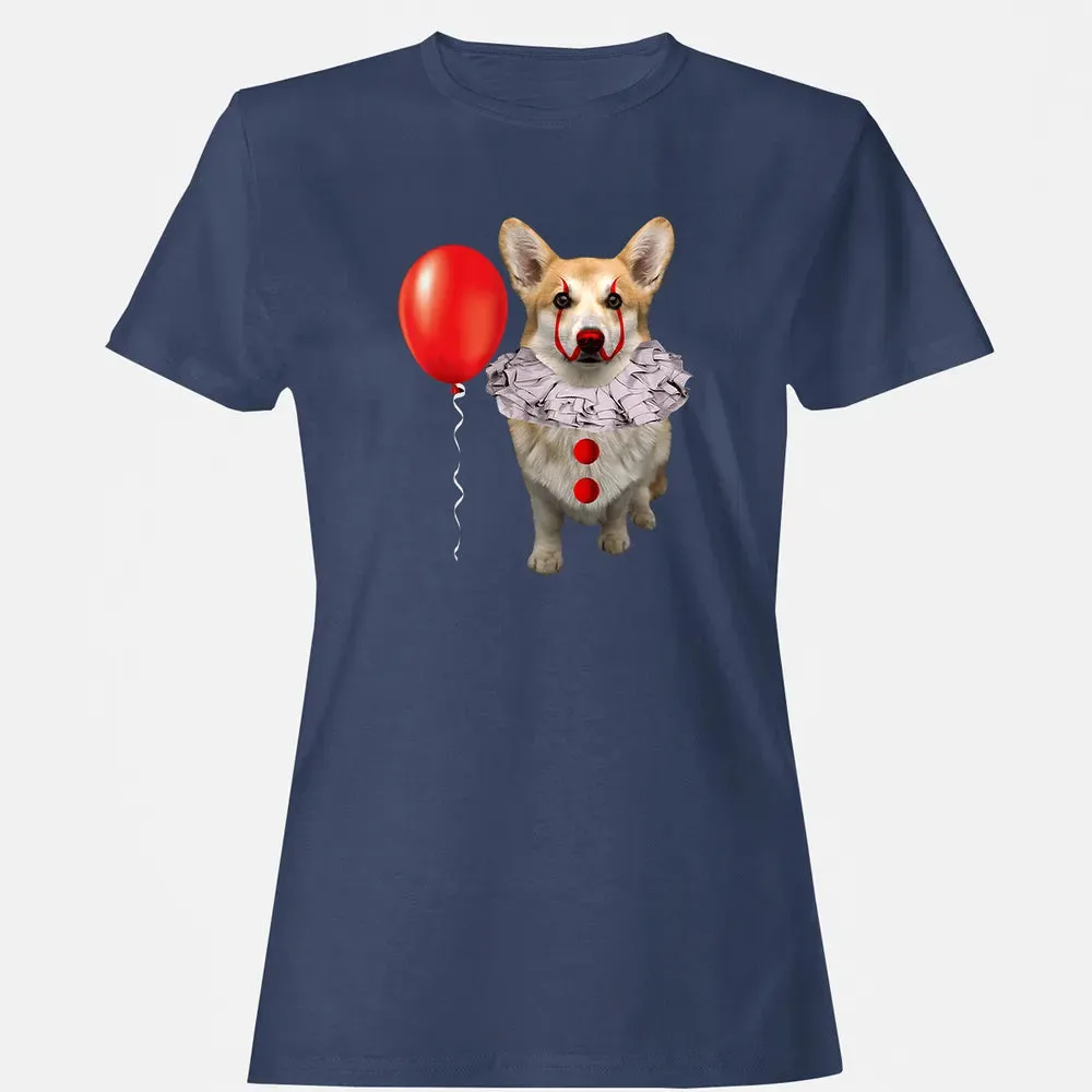 Corgi Scary Clown Funny Corgi Halloween Women's T-shirt - 10