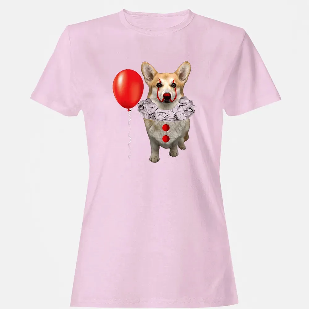 Corgi Scary Clown Funny Corgi Halloween Women's T-shirt - 9