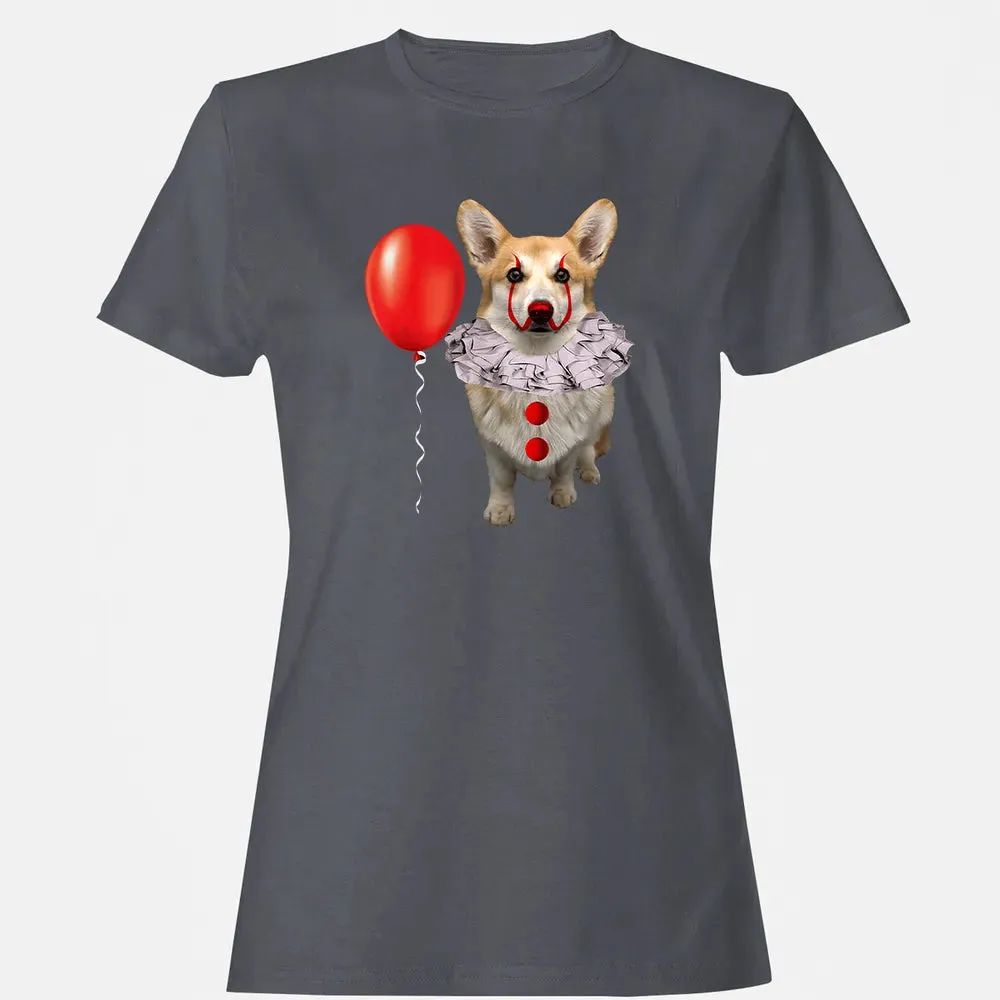 Corgi Scary Clown Funny Corgi Halloween Women's T-shirt - 5
