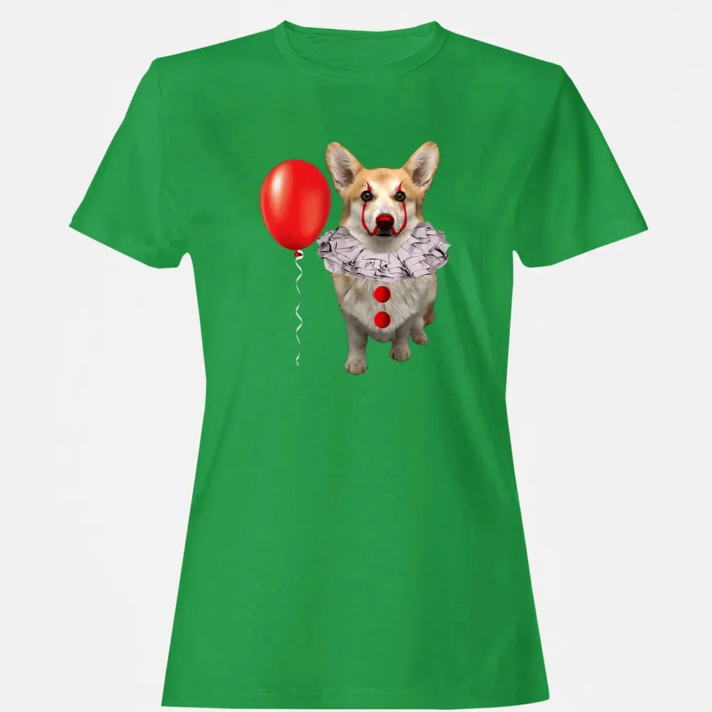 Corgi Scary Clown Funny Corgi Halloween Women's T-shirt - 7
