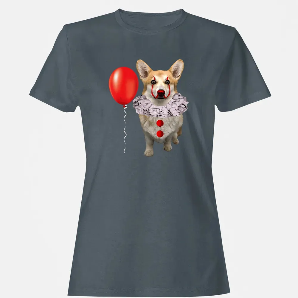 Corgi Scary Clown Funny Corgi Halloween Women's T-shirt - 3