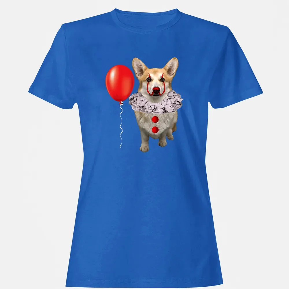 Corgi Scary Clown Funny Corgi Halloween Women's T-shirt - 14