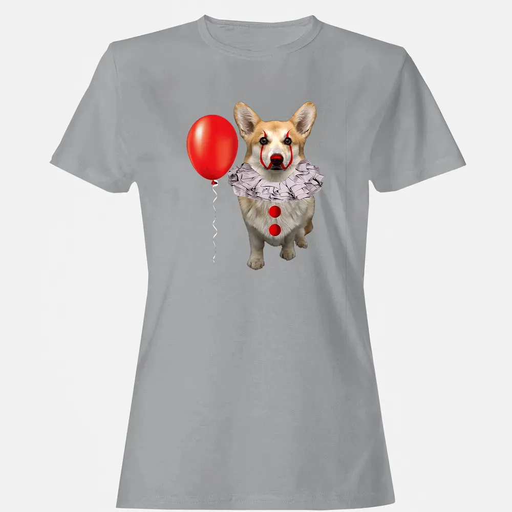 Corgi Scary Clown Funny Corgi Halloween Women's T-shirt - 15