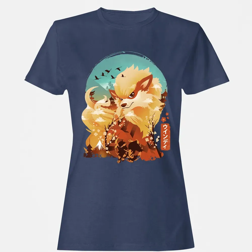 Ukiyo e Fire Monster Women's T-shirt - 10