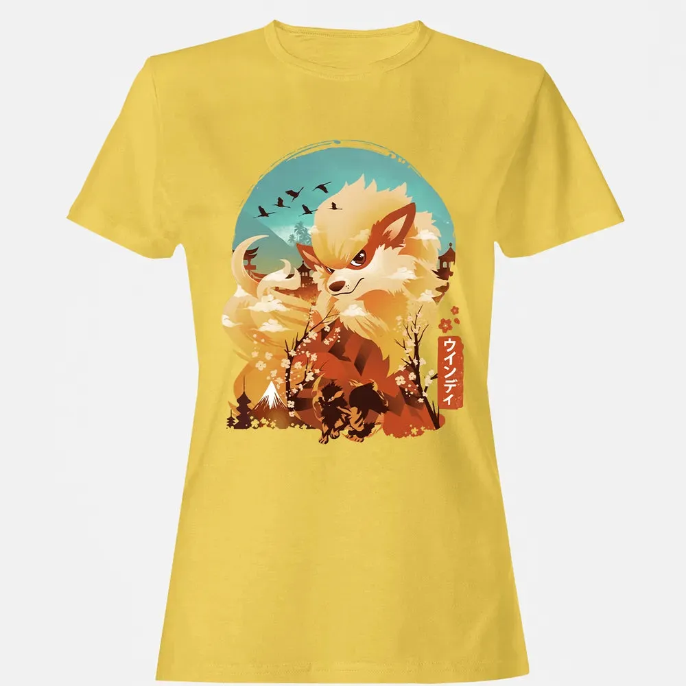 Ukiyo e Fire Monster Women's T-shirt - 4