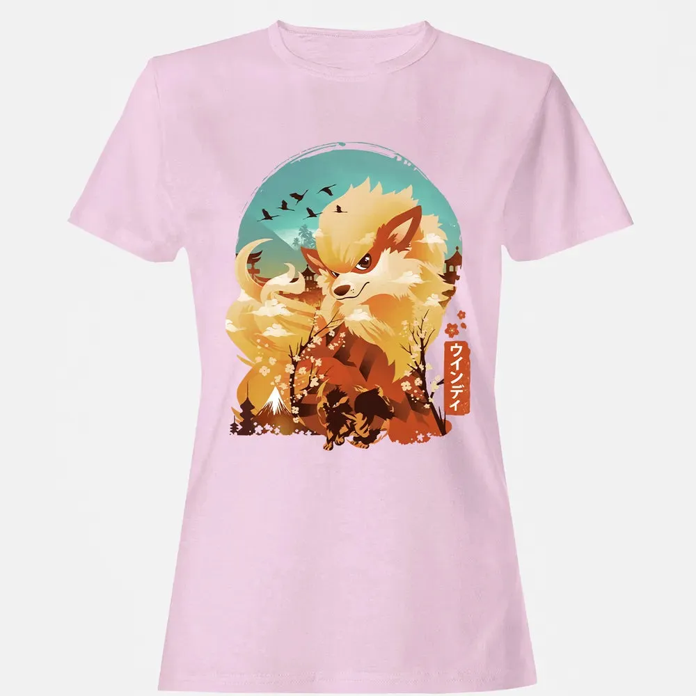 Ukiyo e Fire Monster Women's T-shirt - 9