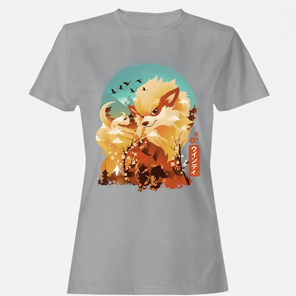 Ukiyo e Fire Monster Women's T-shirt - 15