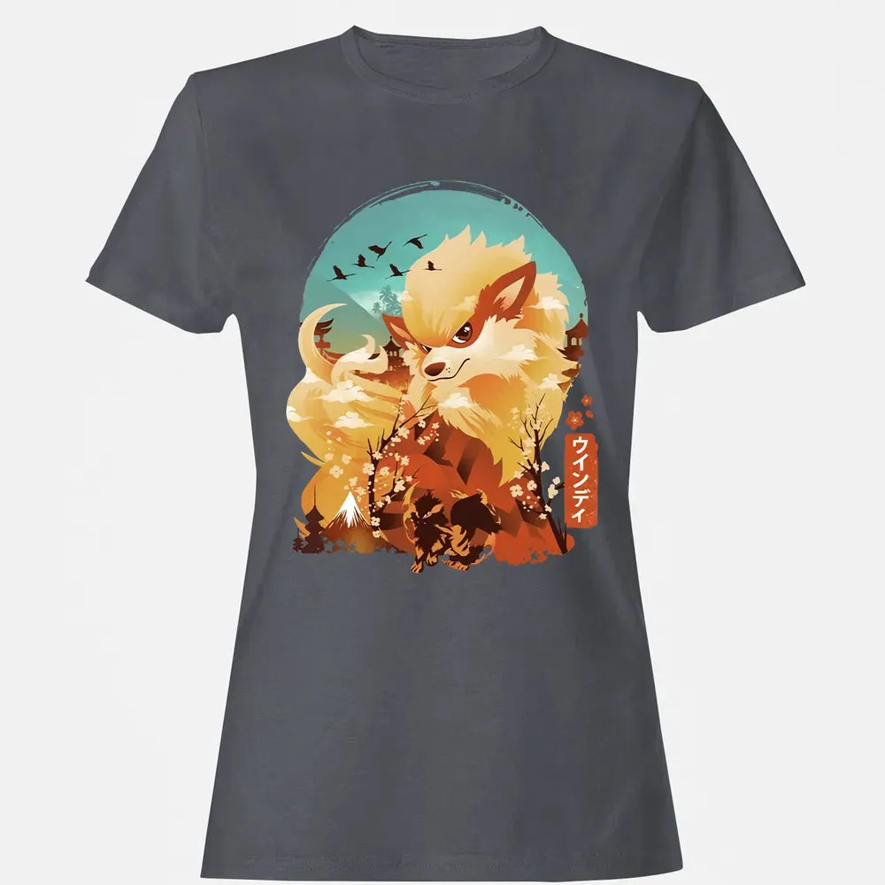 Ukiyo e Fire Monster Women's T-shirt - 5