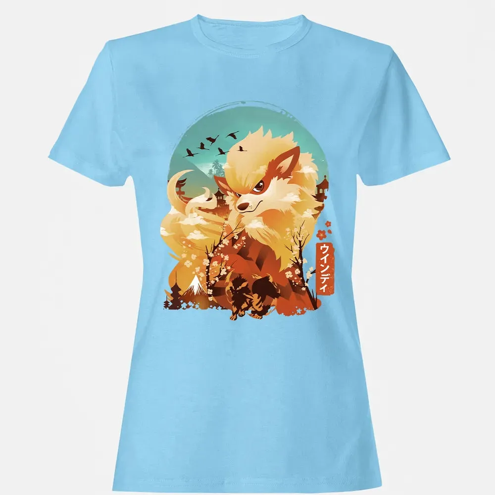 Ukiyo e Fire Monster Women's T-shirt - 8
