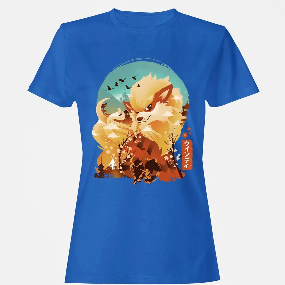 Ukiyo e Fire Monster Women's T-shirt - 14