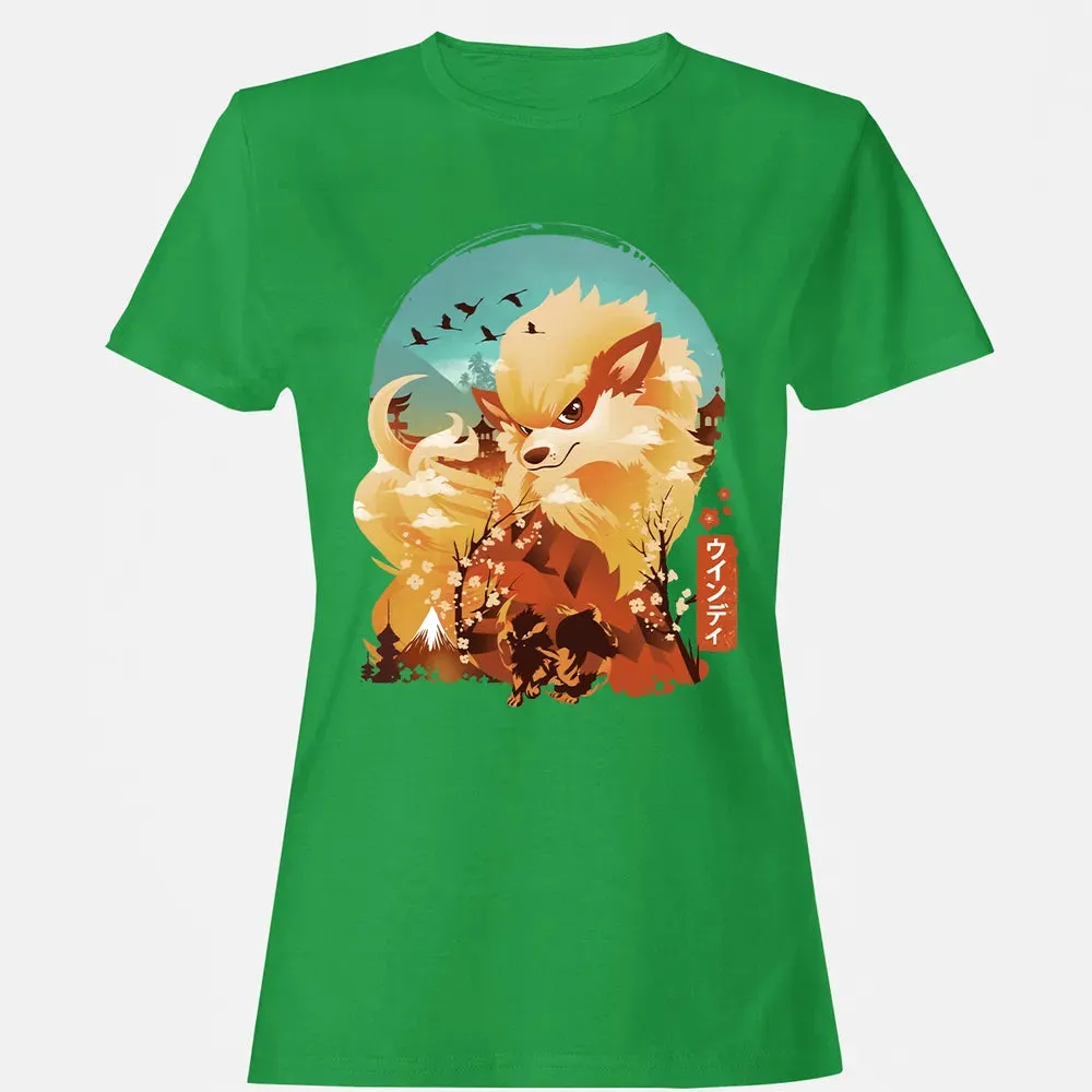 Ukiyo e Fire Monster Women's T-shirt - 7