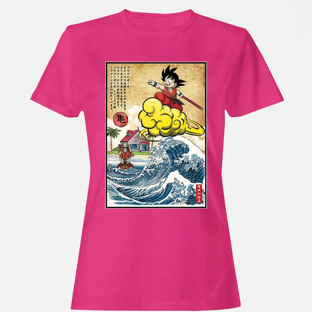 Pink house on small island Women's T-shirt - 6