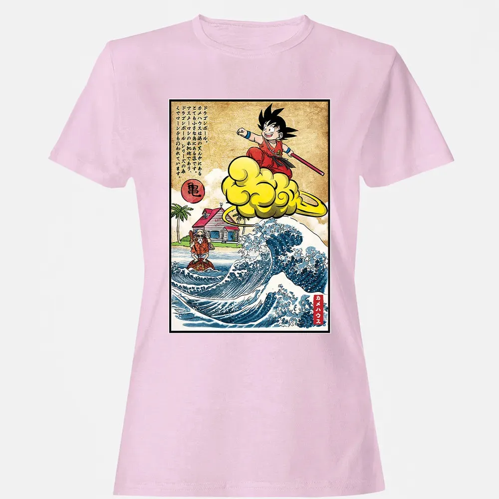 Pink house on small island Women's T-shirt - 9