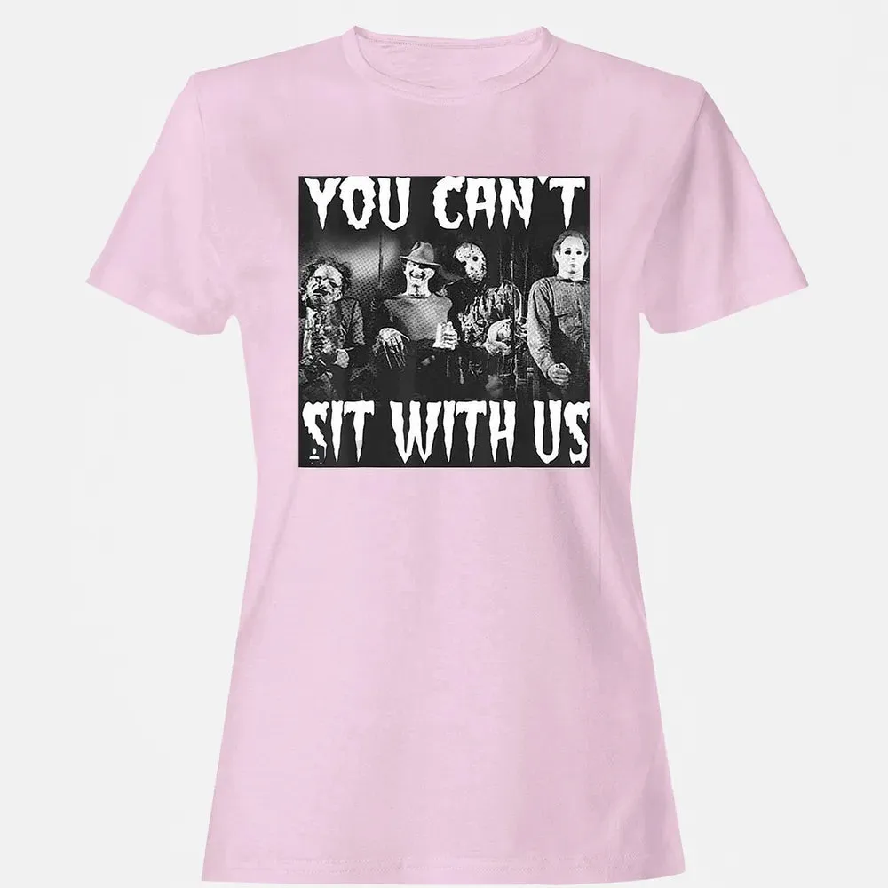 you can't sit with us funny halloween horror Women's T-shirt - 9