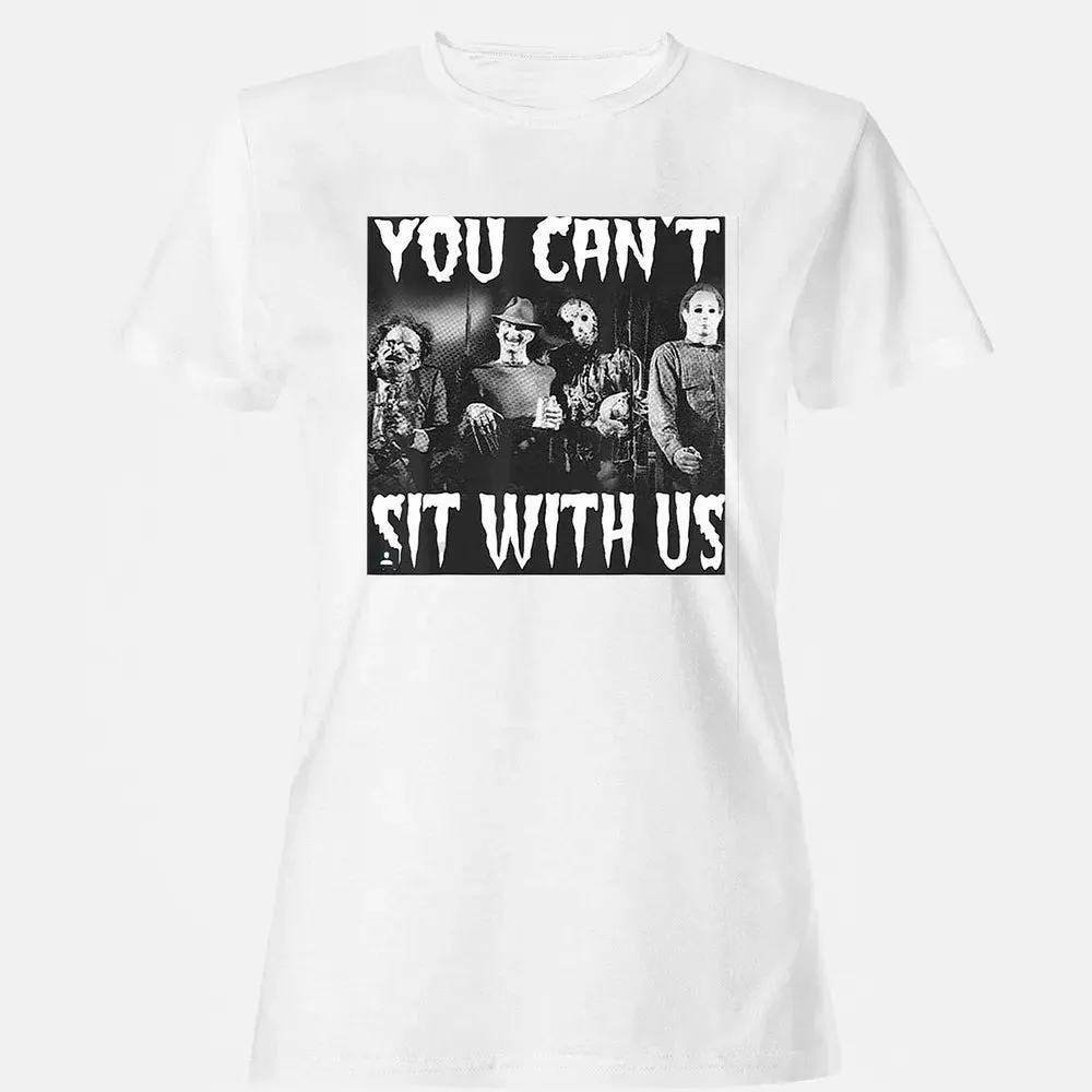 you can't sit with us funny halloween horror Women's T-shirt - 16