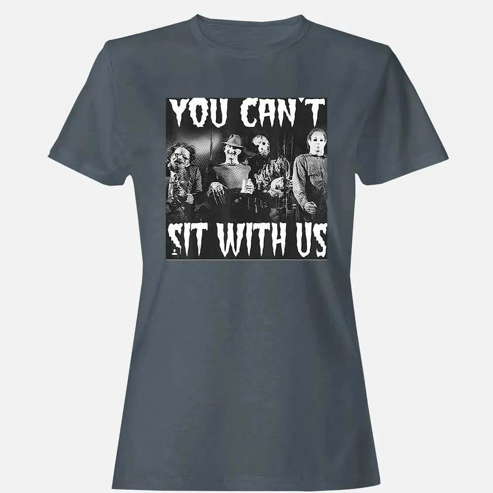you can't sit with us funny halloween horror Women's T-shirt - 3