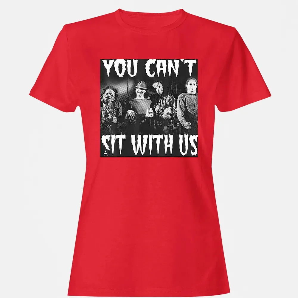 you can't sit with us funny halloween horror Women's T-shirt - 13
