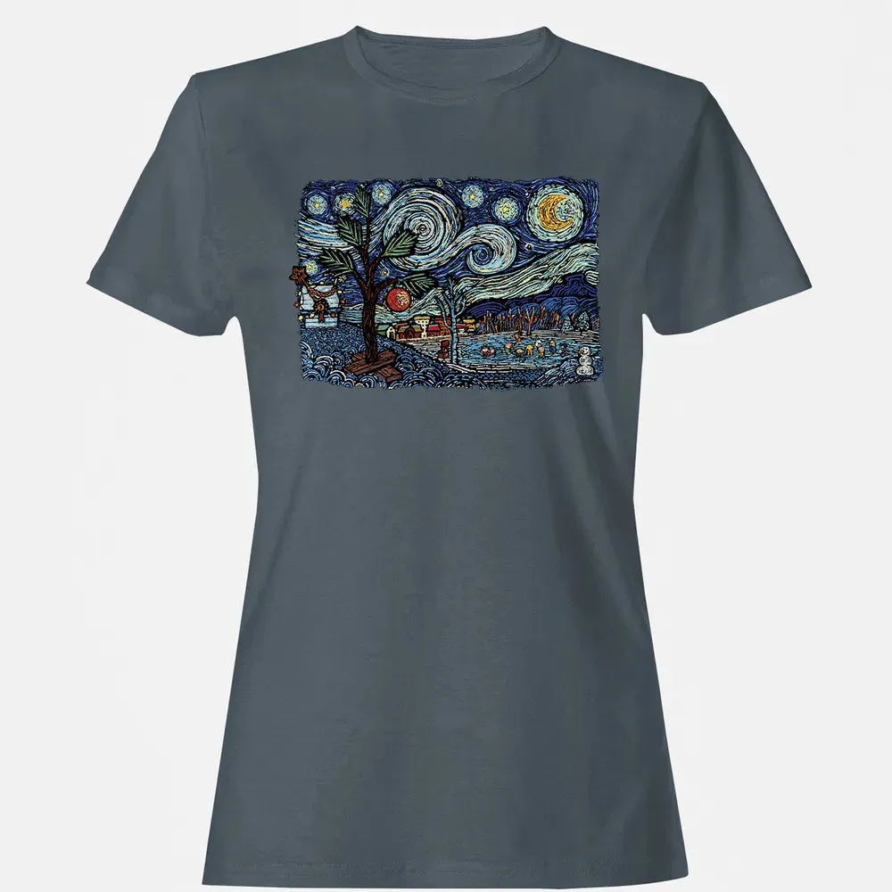 Starry Christmas Night Women's T-shirt - 3