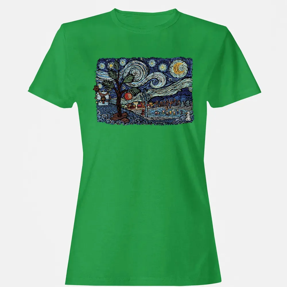 Starry Christmas Night Women's T-shirt - 7