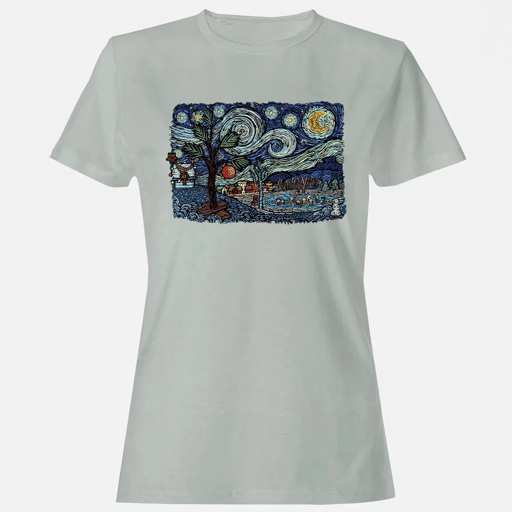 Starry Christmas Night Women's T-shirt - 2