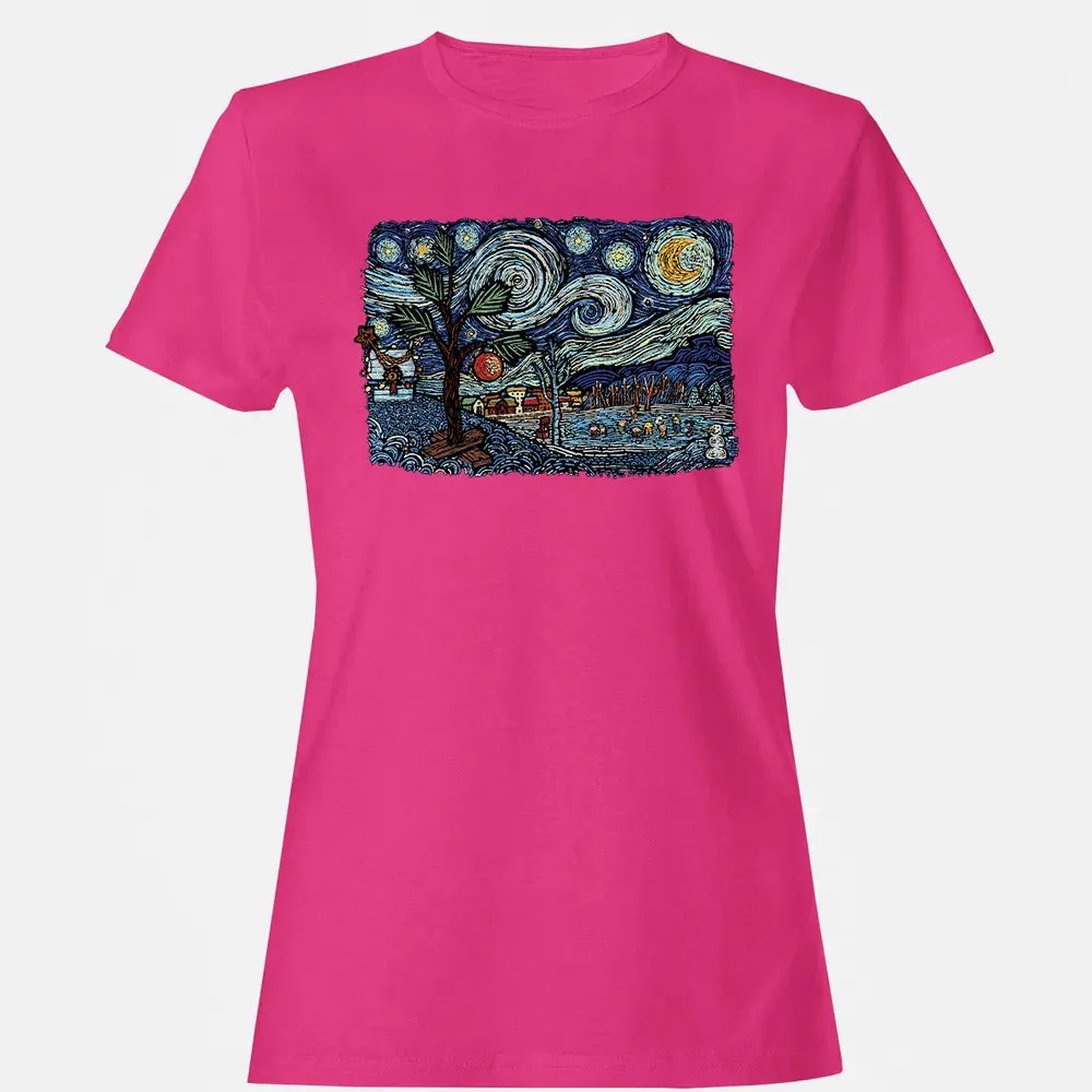 Starry Christmas Night Women's T-shirt - 6