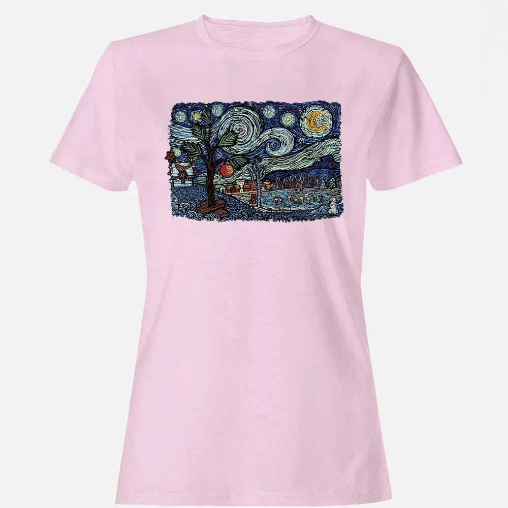 Starry Christmas Night Women's T-shirt - 9