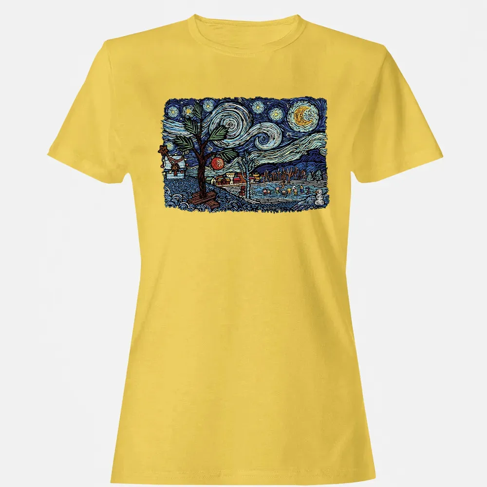 Starry Christmas Night Women's T-shirt - 4