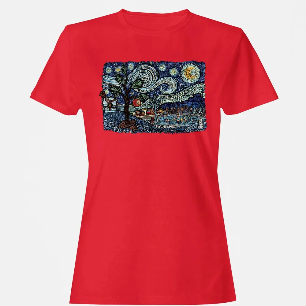 Starry Christmas Night Women's T-shirt - 13
