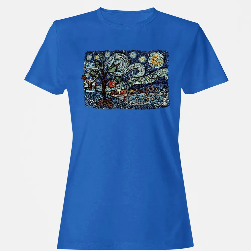 Starry Christmas Night Women's T-shirt - 14