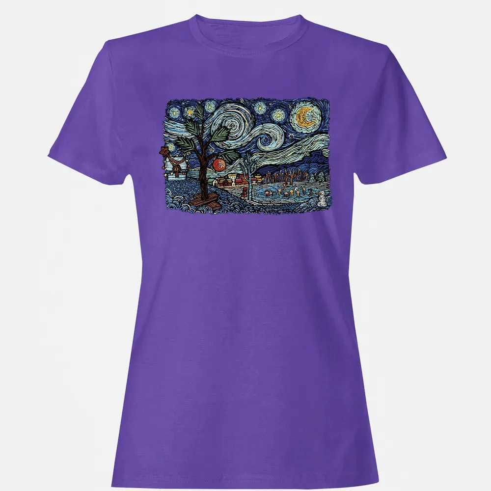 Starry Christmas Night Women's T-shirt - 12